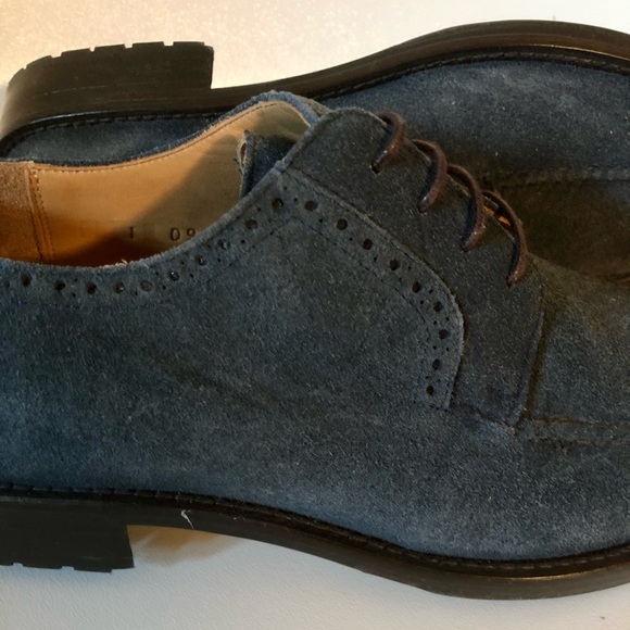 Blue suede shoes! Gorgeous brand new blue oxfords main image 4